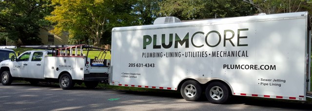Plumcore trailer 2, Trenchless Pipe Lining