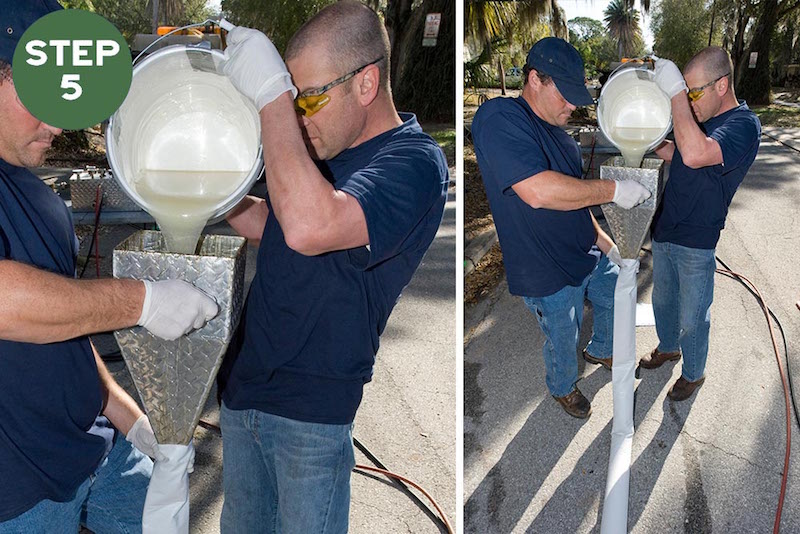 Pour into Linear, Trenchless Pipe Lining